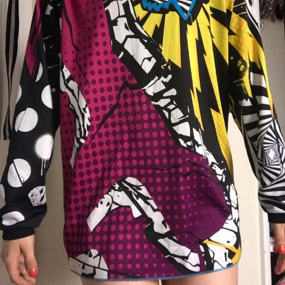 Girls Medium Fox Dirt Biking Shirt - Picture 3 of 4